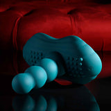 Playboy Pleasure HAVE A SEAT - Green USB Rechargeable Rideable Vibrator and Grinder Pad with Remote-PB-RS-6367-2