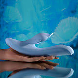 Playboy Pleasure IN BLOOM - Blue 23.5 cm USB Rechargeable Thrusting Tapping & Heating Dual Vibrator-PB-RS-6466-2