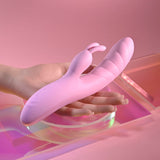 Playboy Pleasure RUB ME RIGHT - Pink 23.2 cm USB Rechargeable Thrusting Rabbit Vibrator-PB-RS-6626-2