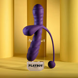 Playboy Pleasure TWISTED PLAYGROUND - Purple USB Rechargeable Vibrator and Cock Ring Kit-PB-RS-6657-2