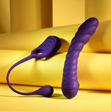 Playboy Pleasure TWISTED PLAYGROUND - Purple USB Rechargeable Vibrator and Cock Ring Kit-PB-RS-6657-2
