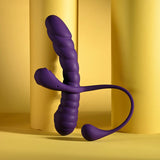 Playboy Pleasure TWISTED PLAYGROUND - Purple USB Rechargeable Vibrator and Cock Ring Kit-PB-RS-6657-2