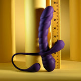 Playboy Pleasure TWISTED PLAYGROUND - Purple USB Rechargeable Vibrator and Cock Ring Kit-PB-RS-6657-2