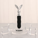 Playboy Pleasure BUNNY ON THE GO - Black/Chrome 18.6 cm USB-C Rechargeable Vibrator