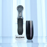 Playboy Pleasure BON VOYAGE - Black/Chrome 18.7 cm USB-C Rechargeable Tapping Vibrator
