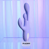 Playboy Pleasure NUBBIN RUBBIN - Purple 24.1 cm USB Rechargeable Thrusting Rabbit Vibrator-PB-RS-6695-2