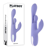 Playboy Pleasure NUBBIN RUBBIN - Purple 24.1 cm USB Rechargeable Thrusting Rabbit Vibrator-PB-RS-6695-2