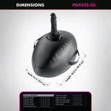 Fetish Fantasy Series Body Dock Inflatable Love Ball - Black Inflatable Cushion with Black 15.2 cm Dildo