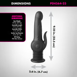 Fetish Fantasy Series Pogo Thruster - Black USB Rechargeable 23.5 cm Gyrating Rabbit Vibrator-PD4564-23