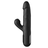 FFS Sonix Silicone Thruster - Black 22 cm USB Rechargeable Thrusting Vibrator with Flicking Clit Stim-PD4565-23