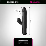 FFS Sonix Silicone Thruster - Black 22 cm USB Rechargeable Thrusting Vibrator with Flicking Clit Stim-PD4565-23