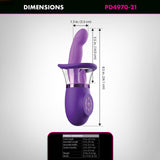 Fantasy For Her Ultimate Pleasure Pro Plus - Purple USB Rechargeable Sucking Licking & Flicking Vibrator-PD4970-12
