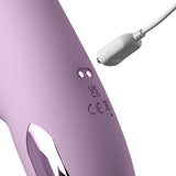 Fantasy For Her G-Touch Pulse Pro - Purple - Purple 23.4 cm USB Rechargeable Rabbit Vibrator with Flicking Shaft and Tip