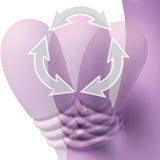 Fantasy For Her intiMotion Flutter Pro - Purple 20.6 cm USB Rechargeable Rabbit Vibrator with Pulsating Tip