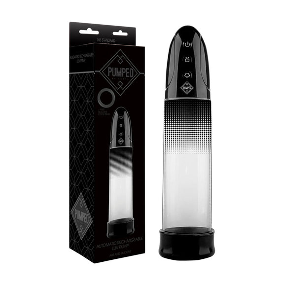 Pumped Automatic Rechargeable Luv Pump - Black USB Rechargeable Powered Penis Pump-PMP044BLK
