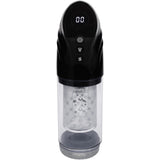 PUMPED Strokemate - Black/Clear USB Rechargeable Sucking Rotating and Thrusting Auto Masturbator-PMP063BLK