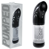PUMPED Strokemate - Black/Clear USB Rechargeable Sucking Rotating and Thrusting Auto Masturbator-PMP063BLK