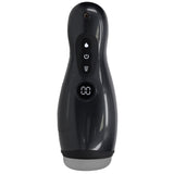 PUMPED Virtuo - Gunmetal - Gunmetal Grey/Clear USB Rechargeable Sucking And Vibrating Auto Masturbator-PMP065GUN