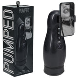 PUMPED Virtuo - Gunmetal - Gunmetal Grey/Clear USB Rechargeable Sucking And Vibrating Auto Masturbator-PMP065GUN