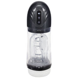 PUMPED SonicPull - Gunmetal - Gunmetal Grey/Clear USB Rechargeable Sucking And Vibrating Auto Masturbator