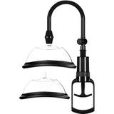 Pumped Vulva Pump - Black - Black Vagina Pump with 2 Cups