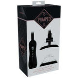 PUMPED Vulva & Breast Pump with Tongue Stimulator - Black - Black USB Rechargeable Ladies Pump Set