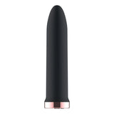 Passion Play Rechargeable Vibrating Bullet - Black - Black 9.8 cm USB Rechargeable Bullet