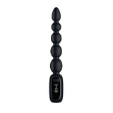 Passion Play Vibrating Anal Beads with LED Screen - Black 23 cm USB Rechargeable Vibrating Anal Beads