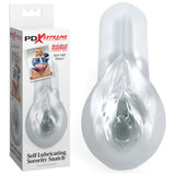 Pipedream Extreme Toyz Self Lubricating Sorority Snatch - Clear - Clear Vagina Stroker