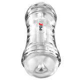 PDX Wet Pussies Super Flip-A-Pussy Over - Clear - Clear Dual Ended Self Lubricating Stroker (Vagina & Ass)