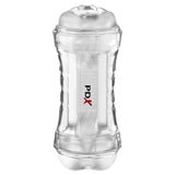 PDX Wet Pussies Super Flip-A-Pussy Over - Clear - Clear Dual Ended Self Lubricating Stroker (Vagina & Ass)
