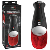 PDX Elite Fap-O-Matic Pro XL - White/Red - White USB Rechargeable Auto Stroker-RD554-20