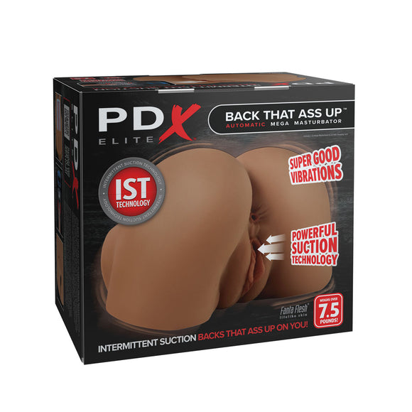 PDX Elite Back That Ass Up - Brown - Brown USB Rechargeable Auto Mega Masturbator-RD631-29