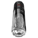 PDX Elite Mega-Bator Pro - Clear USB Rechargeable Vibrating & Spinning Auto Stroker