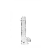 REALROCK 6 Realistic Dildo With Balls - Clear 15.2 cm Dong-REA090TRA