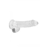 REALROCK 6 Realistic Dildo With Balls - Clear 15.2 cm Dong-REA090TRA