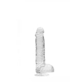 REALROCK 6 Realistic Dildo With Balls - Clear 15.2 cm Dong-REA090TRA