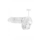 REALROCK 6 Realistic Dildo With Balls - Clear 15.2 cm Dong-REA090TRA
