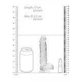 REALROCK 6 Realistic Dildo With Balls - Clear 15.2 cm Dong-REA090TRA