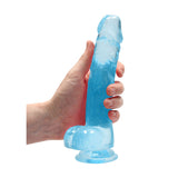 REALROCK 8 Realistic Dildo With Balls - Blue 20.3 cm Dong-REA092BLU