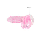 REALROCK 8 Realistic Dildo With Balls - Pink 20.3 cm Dong-REA092PNK