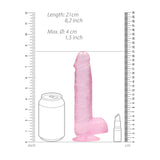 REALROCK 8 Realistic Dildo With Balls - Pink 20.3 cm Dong-REA092PNK