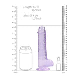 REALROCK 8'' Realistic Dildo With Balls - Purple 20.3 cm Dong