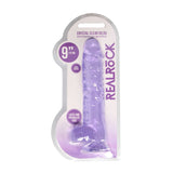 RealRock 9'' Realistic Dildo With Balls - Purple 22.9 cm Dong