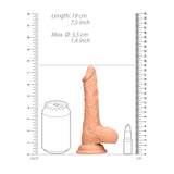 REALROCK 7 Realistic Dildo With Balls - Flesh 17.8 cm Dong-REA094FLE