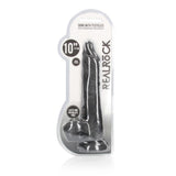REALROCK 10'' Realistic Dong with Balls - Black - Black 25.4 cm Dong