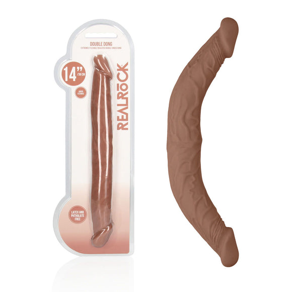 REALROCK 14 Double Dildo - Tan 36 cm Double Dong-REA102TAN