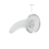 REALROCK Non Realistic Dildo With Suction Cup - 11.5 cm - Clear 11.5 cm Curved Pegging Dong