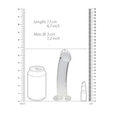 REALROCK Non Realistic Dildo With Suction Cup - 17 cm - Clear 17 cm Dong