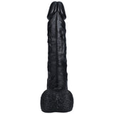 REALROCK 38cm Extra Long Dildo with Balls - Black - Black 38 cm (15'') Extra Long Dong